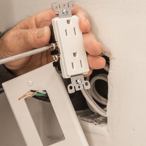 Home electrical outlet wiring replacement