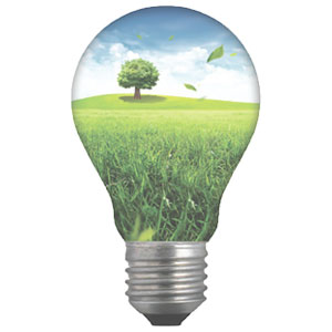 Rytec Electric Lightbulb with green scenery 